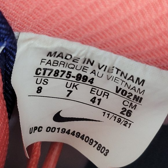 Nike by You Air Force 1 Low ID Men's Blue/Orange-Green CT7875-994 US Size 8 - Picture 8 of 8